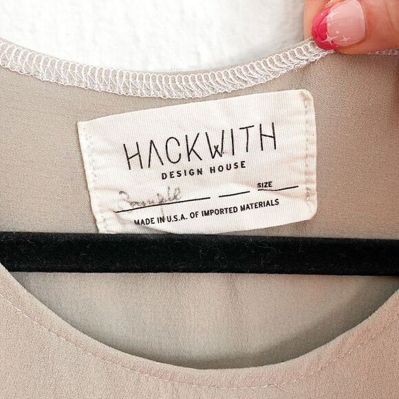 Hackwith Design House Asymmetrical Sleeveless Layered Maxi Dress Women’s Medium - Picture 3 of 10